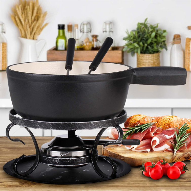 URKNO 2.1 qt. Cast Iron Fondue Set | Wayfair